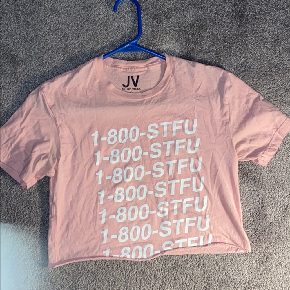 1-800-STFU crop top